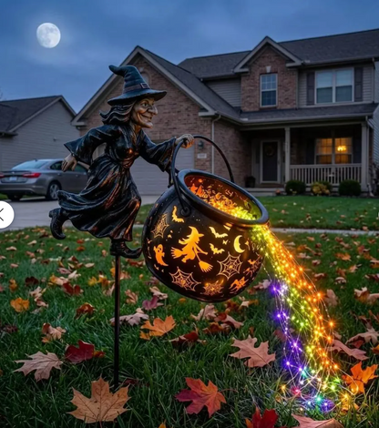 🔥Last Day 49% OFF🎃Halloween Witch Cauldron Garden Light